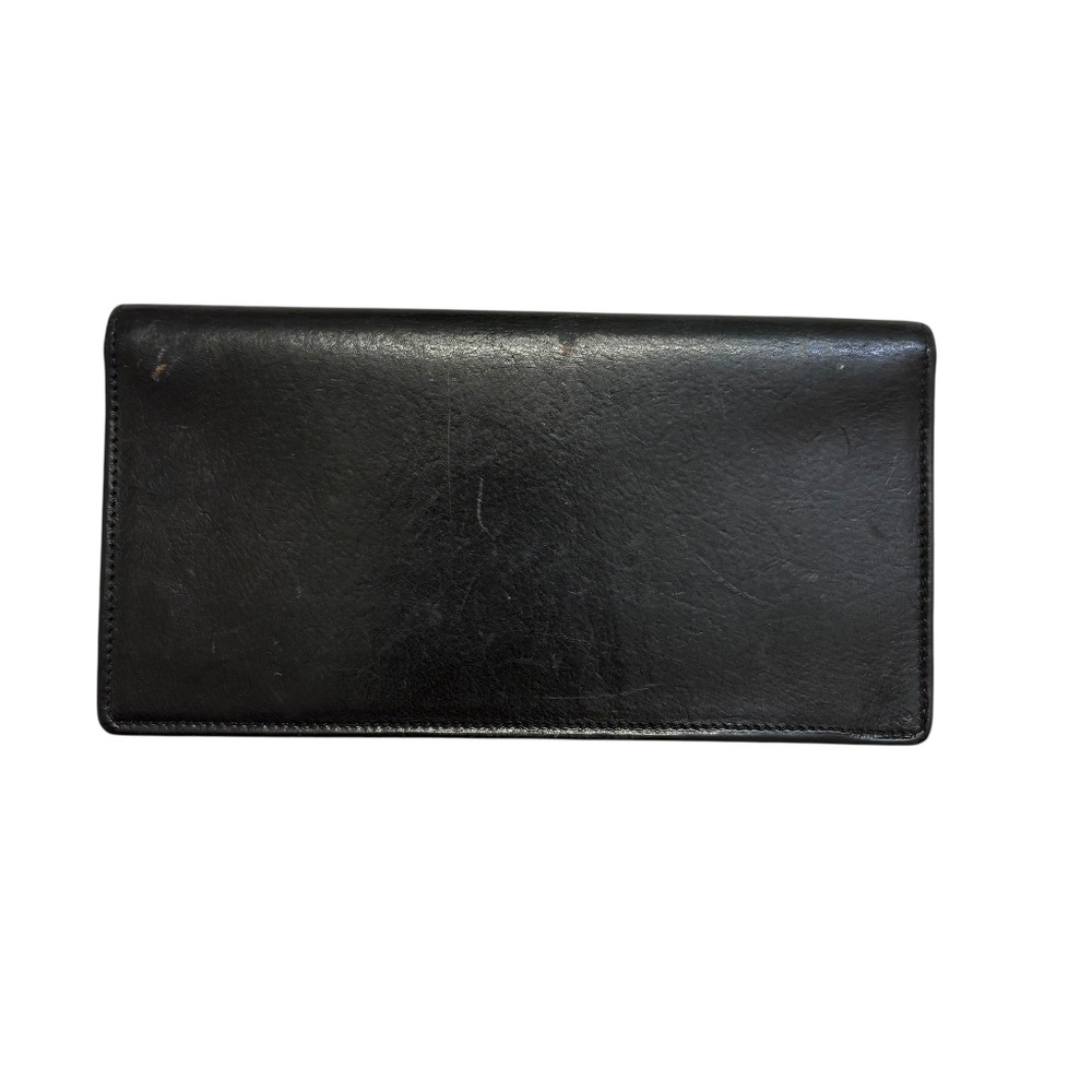 Coach vintage black leather bifold long wallet